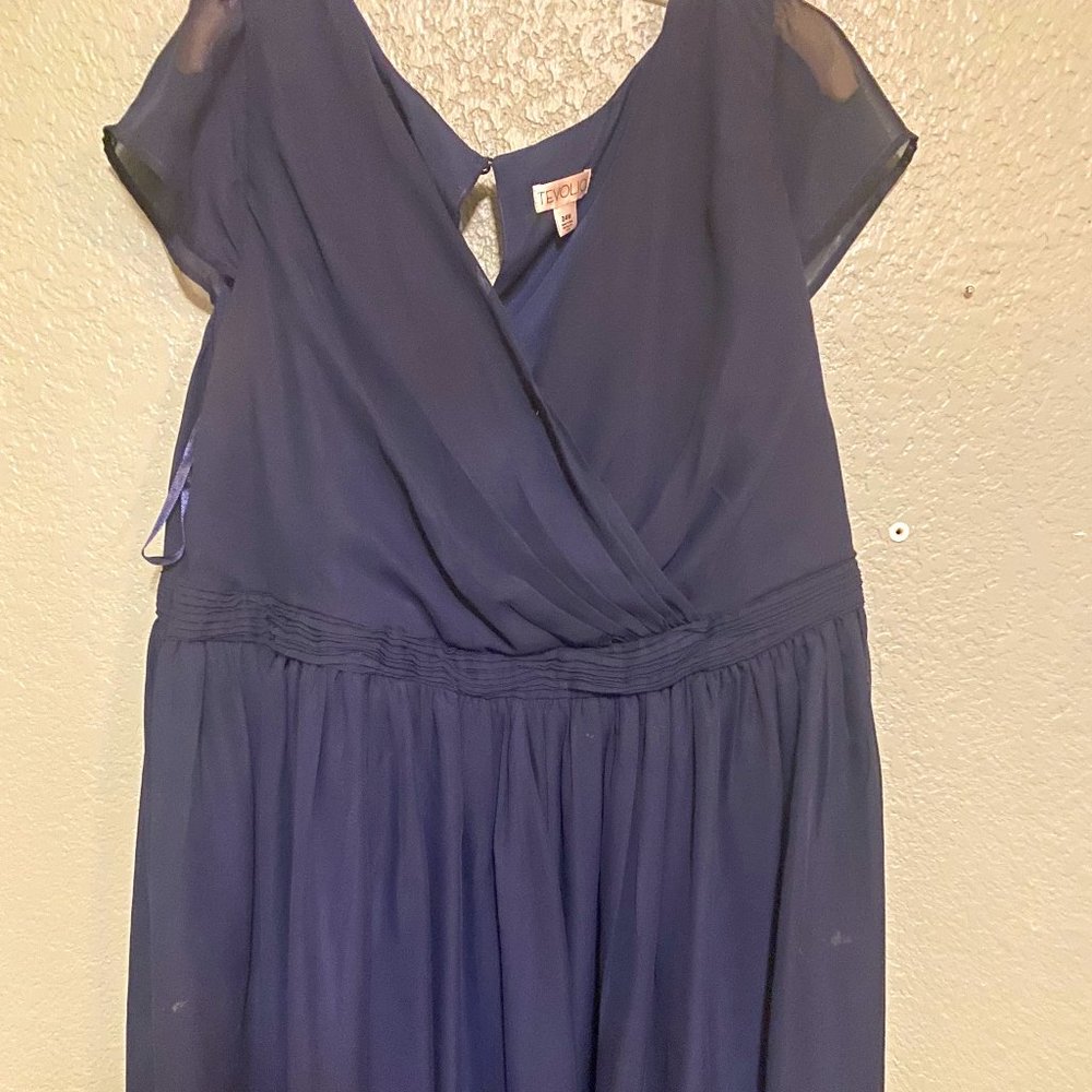 ASOS Dark Blue Chiffon Dress 24W